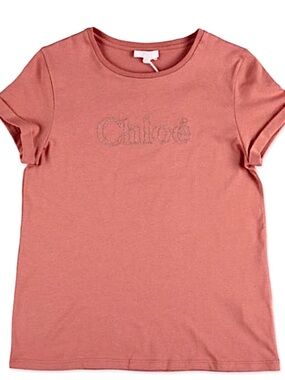 Chloe Girls Dusty Rose Logo Tee